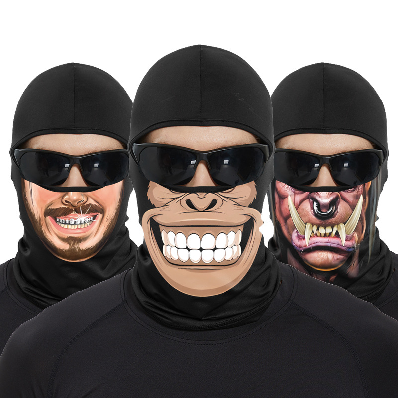 Motorcycle Gear For Woman - Pasamontañas de calavera con boca Ape